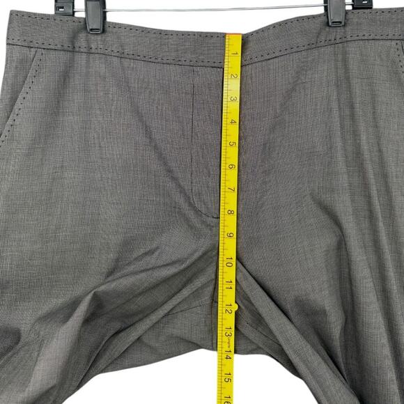 Talbots Gray Black Pin Check High-waisted Wide-leg Pants Corpcore Women Size 16 - Picture 7 of 8